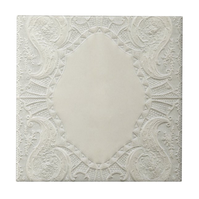 Vintage Lace Ceramic Tile (Front)