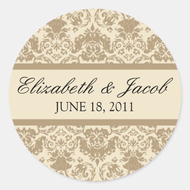 Vintage Lace Champagne/Ivory Sticker (Front)