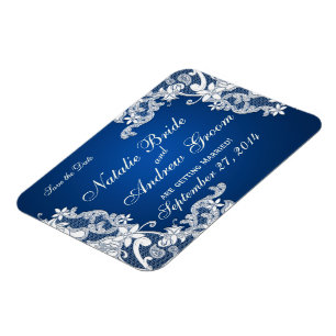 Vintage Lace Design Save the Date Magnet