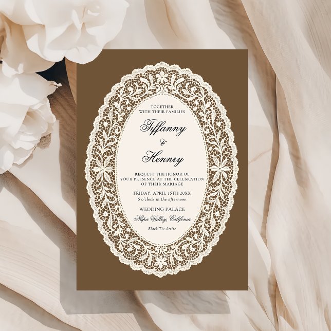 Vintage Lace Doily Wedding Invitation (Creator Uploaded)