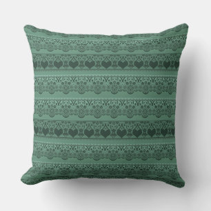 Vintage lace green openwork for decoration  cushion