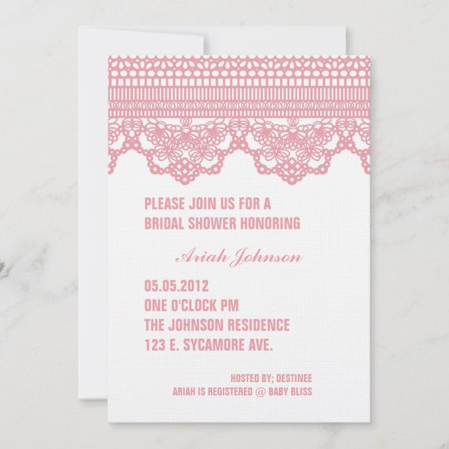 VINTAGE LACE Invitation (Front)