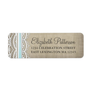 Vintage Lace & Linen Rustic Elegance Address Label Return Address Label