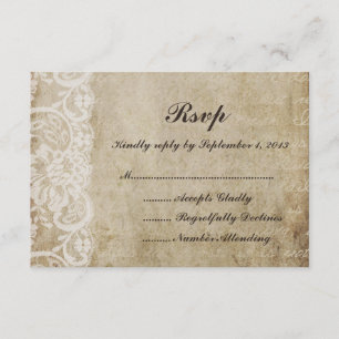 Vintage Lace Old World RSVP Card
