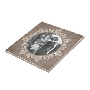 Vintage Lace Photo Template Tile