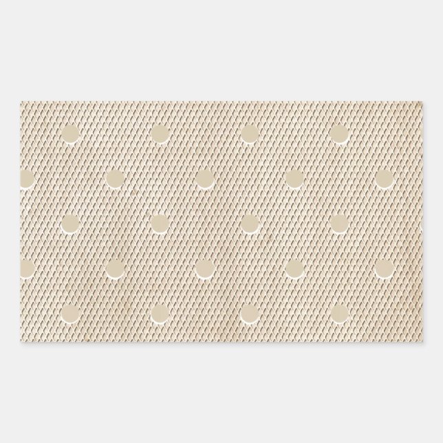 Vintage Lace Polka Dots Rectangular Sticker (Front)