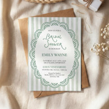  Vintage Lace Sage Green Bridal Shower 