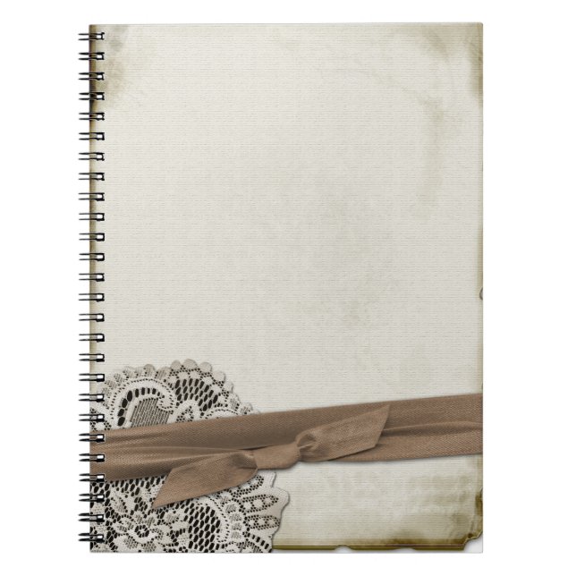 Vintage Lace Spiral Notebook (Front)