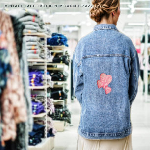 Vintage Lace Trio Denim Jacket