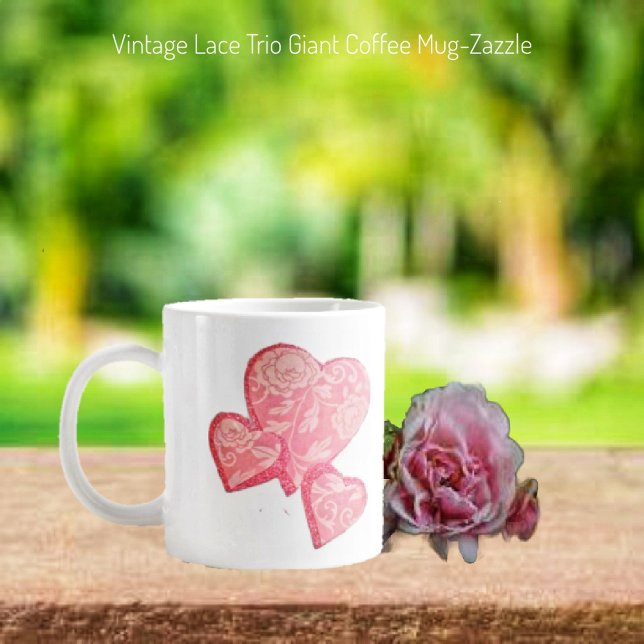 Vintage Lace Trio Large Coffee Mug (Creator Uploaded)