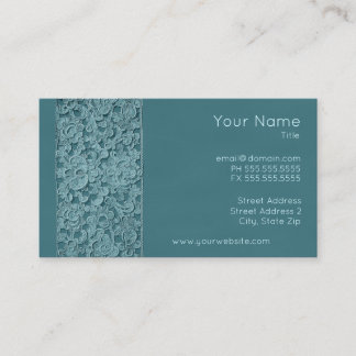 Vintage Lace Turquoise Business Cards