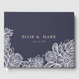 Vintage Lace Wedding Guest Book