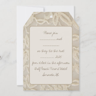 Vintage Lace Wedding Invitation