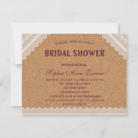 Vintage Lace Wine Cork Wedding Bridal Shower