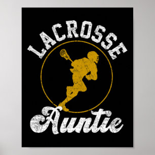Vintage Lacrosse Auntie Lacrosse Lover Fathers Day Poster