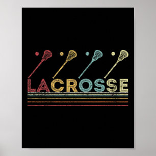Vintage Lacrosse Crosse Funny Lacrosse Player Retr Poster