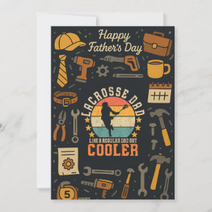 Vintage Lacrosse Dad Like A Regular Dad But Cooler Invitation