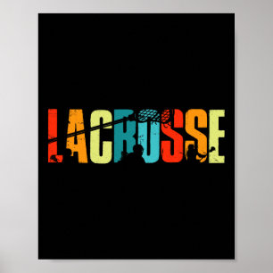 Vintage Lacrosse Lax Stick Retro Lacrosse Poster