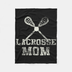 Vintage Lacrosse Mum Fleece Blanket