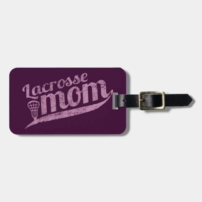 Vintage Lacrosse Mum Luggage Tag (Front Horizontal)