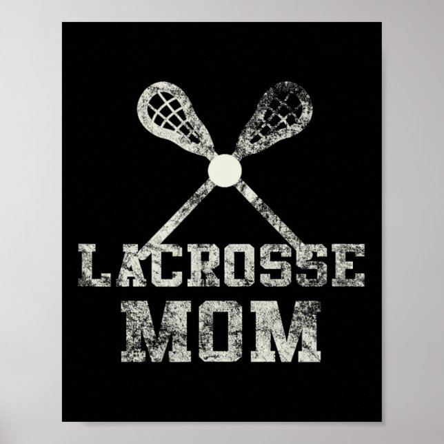 Vintage Lacrosse Mum  Poster (Front)