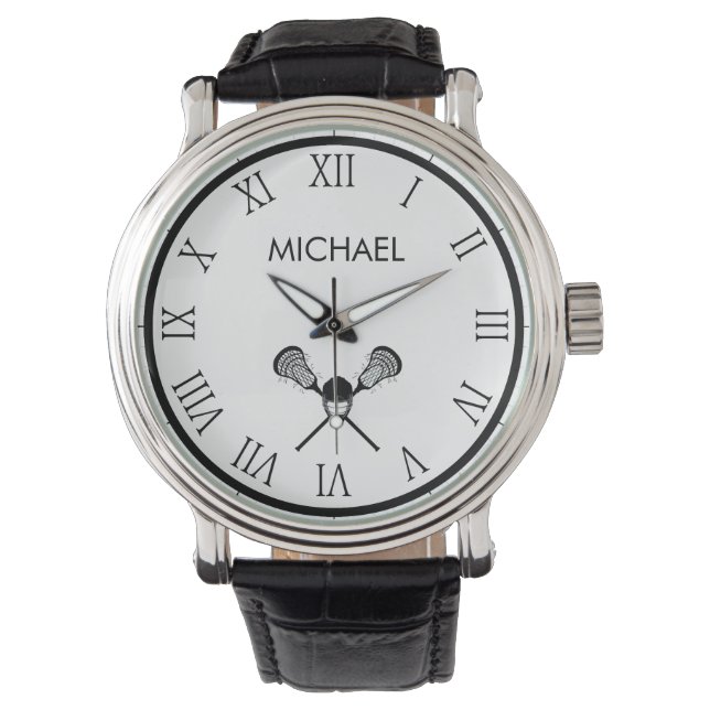 Vintage Lacrosse Personalised Name Watch (Front)