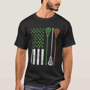 Vintage Lacrosse St. Patrick's Day Irish American T-Shirt
