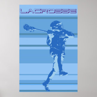 Vintage lacrosse Striped Poster