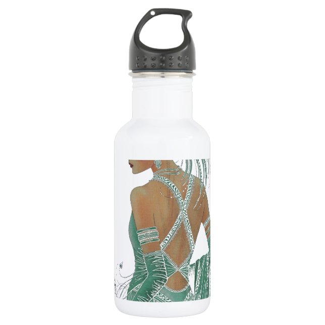 Vintage Ladies Going Green Art Print 532 Ml Water Bottle (Front)