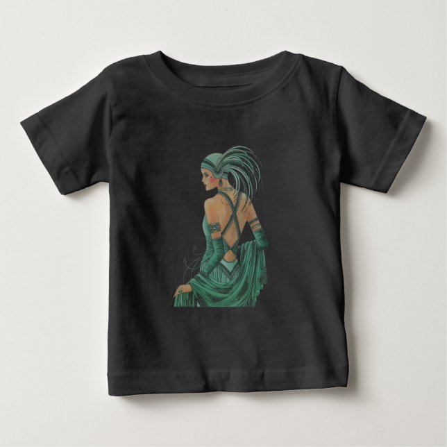 Vintage Ladies Going Green Art Print Baby T-Shirt (Front)