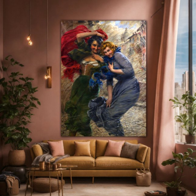 Vintage Ladies In Green Red Blue Poster (Creator Uploaded)