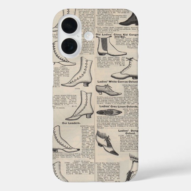 Vintage Ladies' Shoes Catalogue - 1900s Fashion Case-Mate iPhone Case (Back)