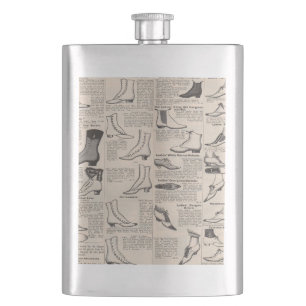 Vintage Ladies' Shoes Catalogue - 1900s Fashion Hip Flask