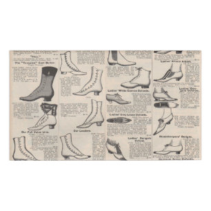 Vintage Ladies' Shoes Catalogue - 1900s Fashion Name Tag