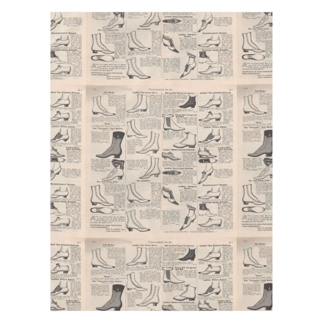 Vintage Ladies' Shoes Catalogue - 1900s Fashion Tablecloth (Front)