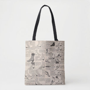 Vintage Ladies' Shoes Catalogue - 1900s Fashion Tote Bag