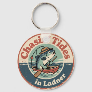 Vintage Ladner BC Funny Fish Key Ring