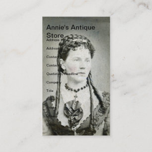 Vintage Lady, Annie's Antique Store Business Card