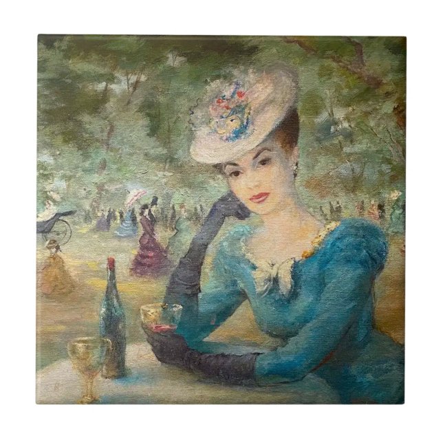  Vintage Lady  Ceramic Tile (Front)