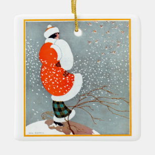 Vintage Lady Christmas Ornament