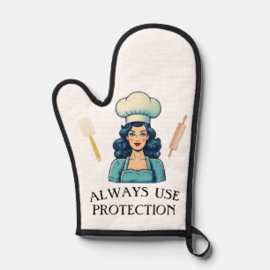 Vintage Lady Funny Oven Mitt