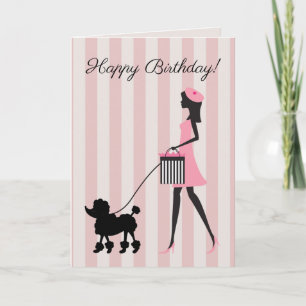 Vintage Lady Happy Birthday Card