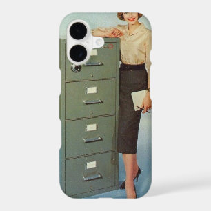 Vintage "Lady & Her Filing Cabinet” iPhone 11 Case