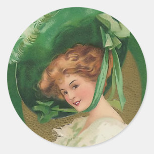 Vintage Lady in Green Sticker