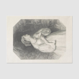 Vintage Lady Lavinia Black and White Tissue Paper