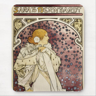 Vintage Lady of the Camellias by Alphonse Mucha Mouse Pad