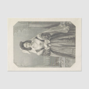 Vintage Lady Portia Black and White Tissue Paper