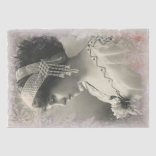 Vintage Lady Portrait Decoupage Tissue Paper