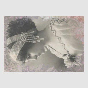 Vintage Lady Portrait Decoupage Tissue Paper