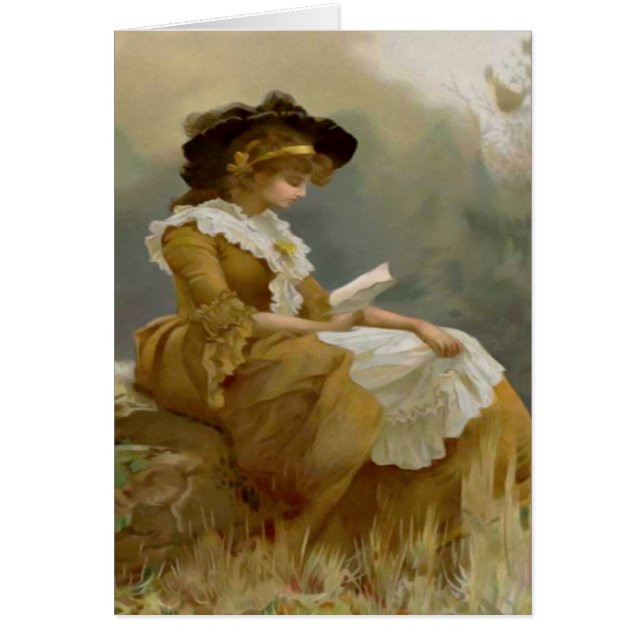 Vintage Lady Reading (Front)